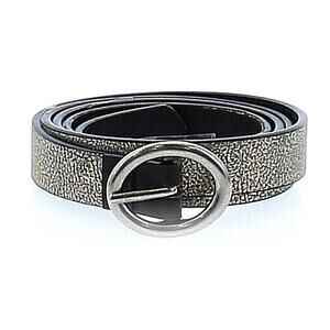 Thin Metallic Silver Belt size S